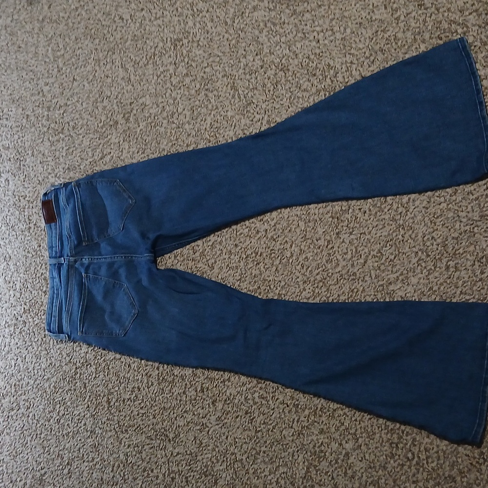 Hollister Blue High rise Flare Wide Leg Jeans - Picture 10 of 12